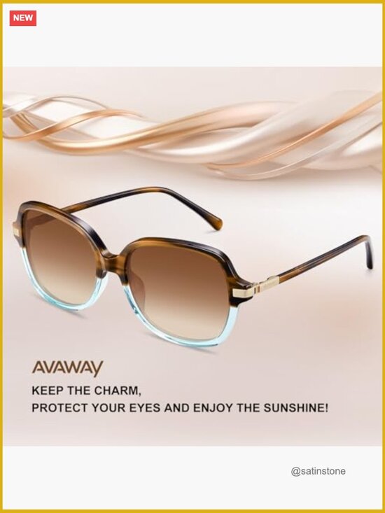 Polarized UV Protection Oversized Square Acetate Sunglasses